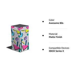 MIGHTY SKINS Skin Compatible with Xbox Series X - Awesome 80s | Protective, Durable, and Unique Vinyl Decal wrap Cover | Easy to Apply and Change Styles | Made in The USA (MIXBSERX-Awesome 80s)