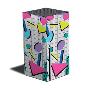 mighty skins skin compatible with xbox series x - awesome 80s | protective, durable, and unique vinyl decal wrap cover | easy to apply and change styles | made in the usa (mixbserx-awesome 80s)
