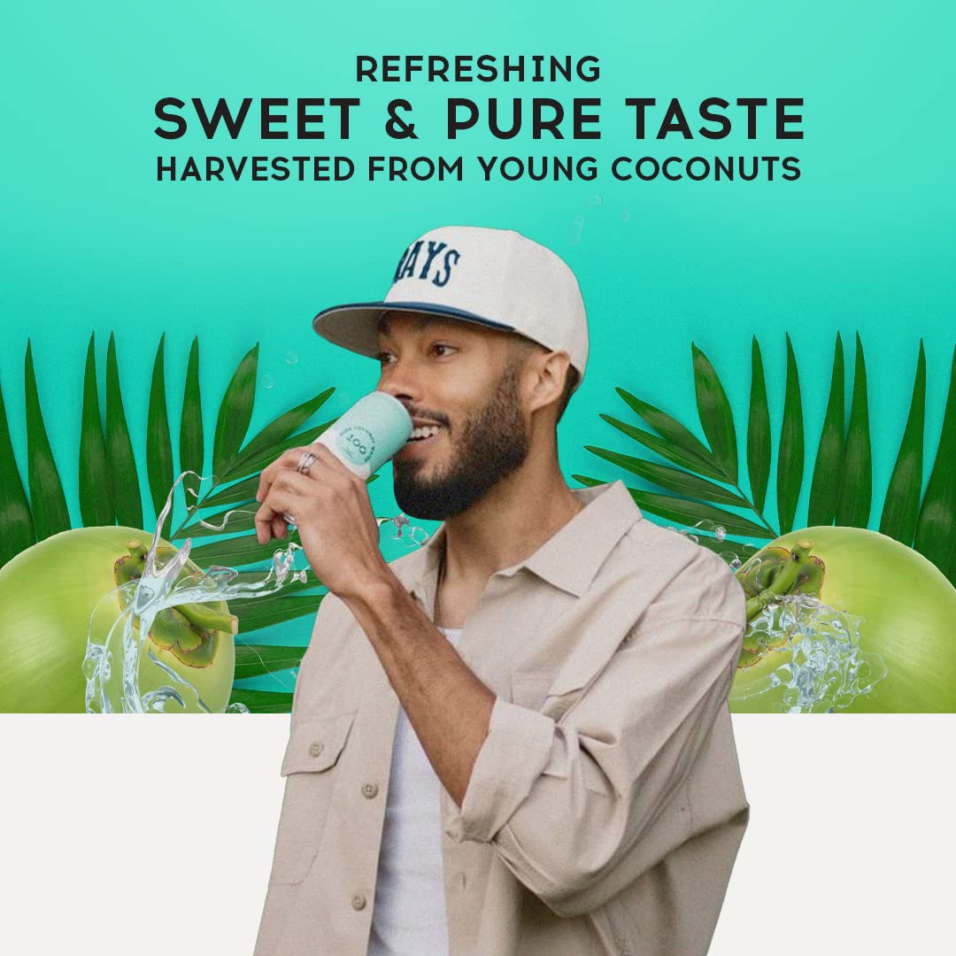 100 Coconuts Pure Coconut-100% Pure Coconut Water - Low Calorie All-Natural Drink with Electrolytes - Naturally Sweet, no preservatives - Non-GMO, 11 fl oz, Pack of 12 (Pure Coconut Water)