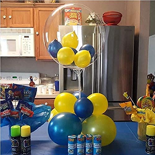 Clear Balloons, Pre Stretched 20" Clear Balloons Transparent 15Pcs Big BoBo Bubble Balloons for Indoor Outdoor Christmas New Year Party Decoration