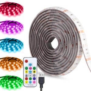 abtong usb powered led strip light tv backlight 9.8ft/3m rgb led lights waterproof usb lights strip with rf remote tv/pc background bias lighting cuttable strip lights for indoor diy decoration