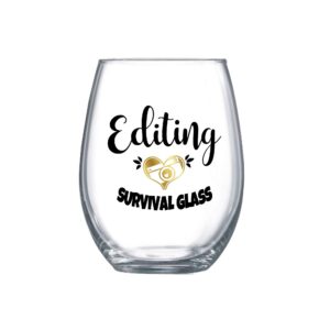 zoey christina funny photography gifts for women editor gifts for her photographer accessories stemless wine glass 0324
