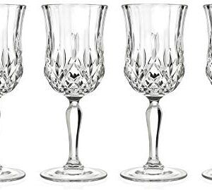 RCR Cristalleria Italiana Crystal Glass Drinkware Set (Wine Goblet (7.75 oz) - 4 Piece)