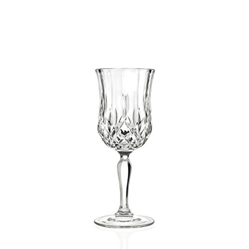 RCR Cristalleria Italiana Crystal Glass Drinkware Set (Wine Goblet (7.75 oz) - 4 Piece)