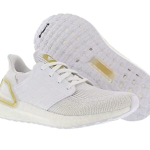 adidas Women's Ultraboost 20 Athletic Running Shoes, White/White/Gold Metallic, 8.5