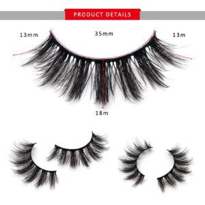 Veleasha Lashes 10 Pairs Natural Fluffy False Eyelashes Soft Wispy Lashes 3D Faux Mink Lashes Pack (V07)