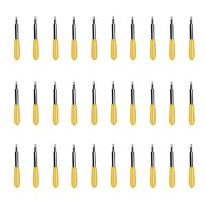 30 pcs replacement blades for explore air 2 vinyl cutting blade 30 degree cutting plotter blades blades for maker expression vinyl cutter machines (yellow)