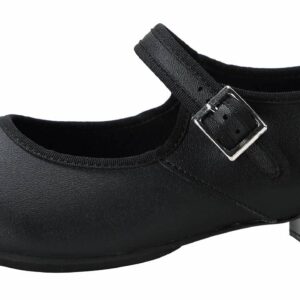 Linodes Unisex PU Leather Easy Strap Tap Shoe Dance Shoes for Women and Men's Dance Shoes-608-1-Black-8M