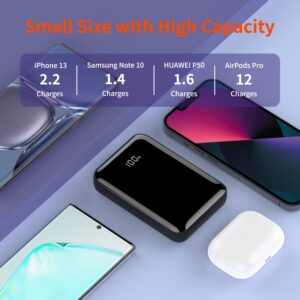 OKZU 5V 2A Power Bank for Heated Vest, Jacket, Stadium Seats, Chair Battery Pack, 10000mAh Packet Size LED Display Portable Charge for Heated Clothing, USB Heated Blanket, Coat