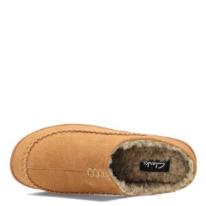 Clarks Men's Sherpa Lined Indoor & Outdoor House Slipper (11 M US, Cinnamon)