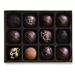 Godiva Chocolatier Dark Chocolate Truffles Assorted Chocolate Gift Box, 12 pc.