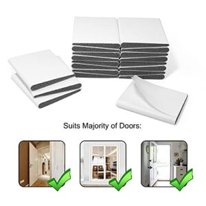 Door Corner Seal Exterior Door Frame Seal Wedge Draft Stopper with Adhesive 4 Pack, Black