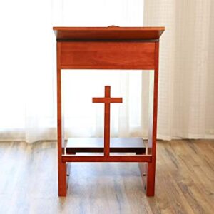 Guangshuohui Prayer Bench Stool,Prayer's Kneeler Pads Wooden Church Prayer Bench Stool Table Chair Padded Kneeler Shelf Folding, Prayer Bench for Kneeling at Home (20" x25'x32'H (50x65x80cm H))