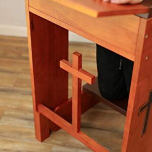 Guangshuohui Prayer Bench Stool,Prayer's Kneeler Pads Wooden Church Prayer Bench Stool Table Chair Padded Kneeler Shelf Folding, Prayer Bench for Kneeling at Home (20" x25'x32'H (50x65x80cm H))