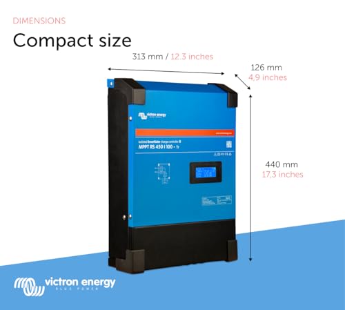 Victron Energy SmartSolar MPPT RS 450V DC 100 amp 48-Volt Tr Solar Charge Controller (Bluetooth)