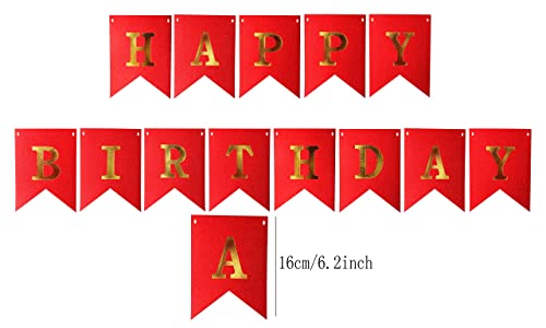 Happy Birthday Banner Decoration Red Birthday Party Decoration Banner Premium Party Supplies