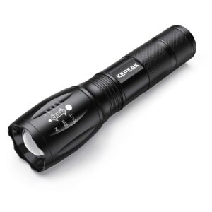 kepeak flashlight, 5 modes tactical led flashlight, high lumen ipx5 water resistant flashlight for camping, outdoor hiking, emergency