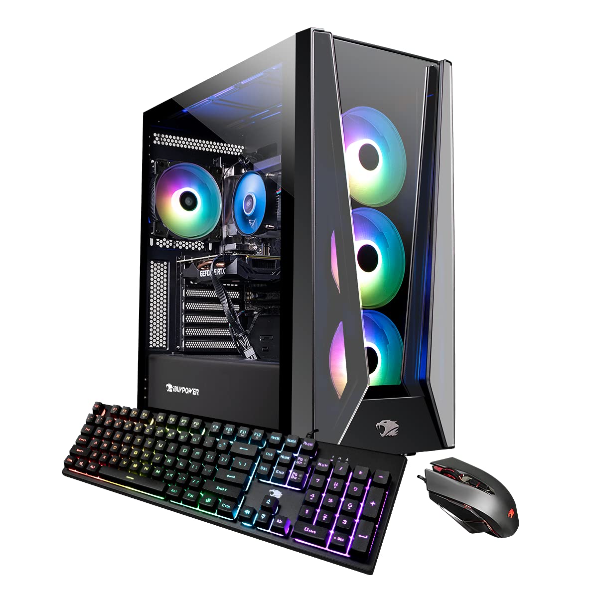 iBUYPOWER Pro Gaming PC Computer Desktop Trace 5 MR 178i (Intel i7-11700F 2.5GHz, NVIDIA GeForce RTX 2060 6GB, 16GB DDR4 RAM, 480GB SSD, 1TB HDD, WiFi Ready, Windows 11 Home)