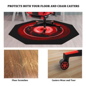 WeGuard Chair Mat for Hardwood Floor 45" X 45" Office Computer Gaming Desk Chair Mat for Hard Floor (Red)