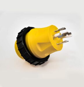 apexsports 30a rv marine detachable adapters l14-30p locking male plug to l5-30r female connector.