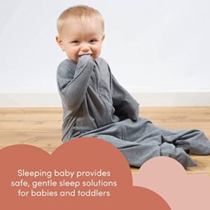 SleepingBaby Zipadee-Zip Transition Swaddle - Cozy Baby Swaddling Blanket with Zipper Convenience - Roomy Baby Wearable Blanket for Easy Diaper Changes - Heather Grey, Medium (6-12 Month)