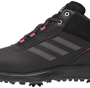 adidas Women's S2G Spikeless Mid-Cut Golf Shoes, Core Black/Dark Silver/Wild Pink, 7.5