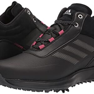 adidas Women's S2G Spikeless Mid-Cut Golf Shoes, Core Black/Dark Silver/Wild Pink, 7.5