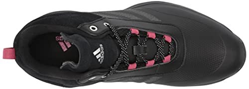 adidas Women's S2G Spikeless Mid-Cut Golf Shoes, Core Black/Dark Silver/Wild Pink, 7.5