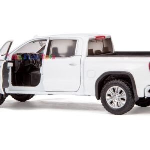 Showcasts 2019 GMC Sierra 1500 Denali Crew Cab Pickup Truck, White 79361/2D - 1/27 Scale Diecast Model Toy Car