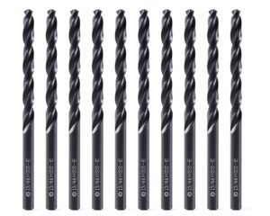 delitongude 13/64''inch hss m35 cobalt twist drill bits,high speed steel,pack of 10,suitable for steels,cast iron,stainless steel,copper and other hard metals（13/64inch）