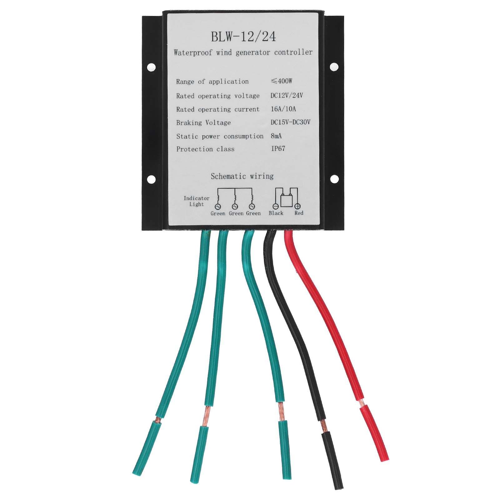 Wind Turbine Charge Controller DC12-24V 400W IP67 Waterproof Wind Turbine Generator Charging Regulator