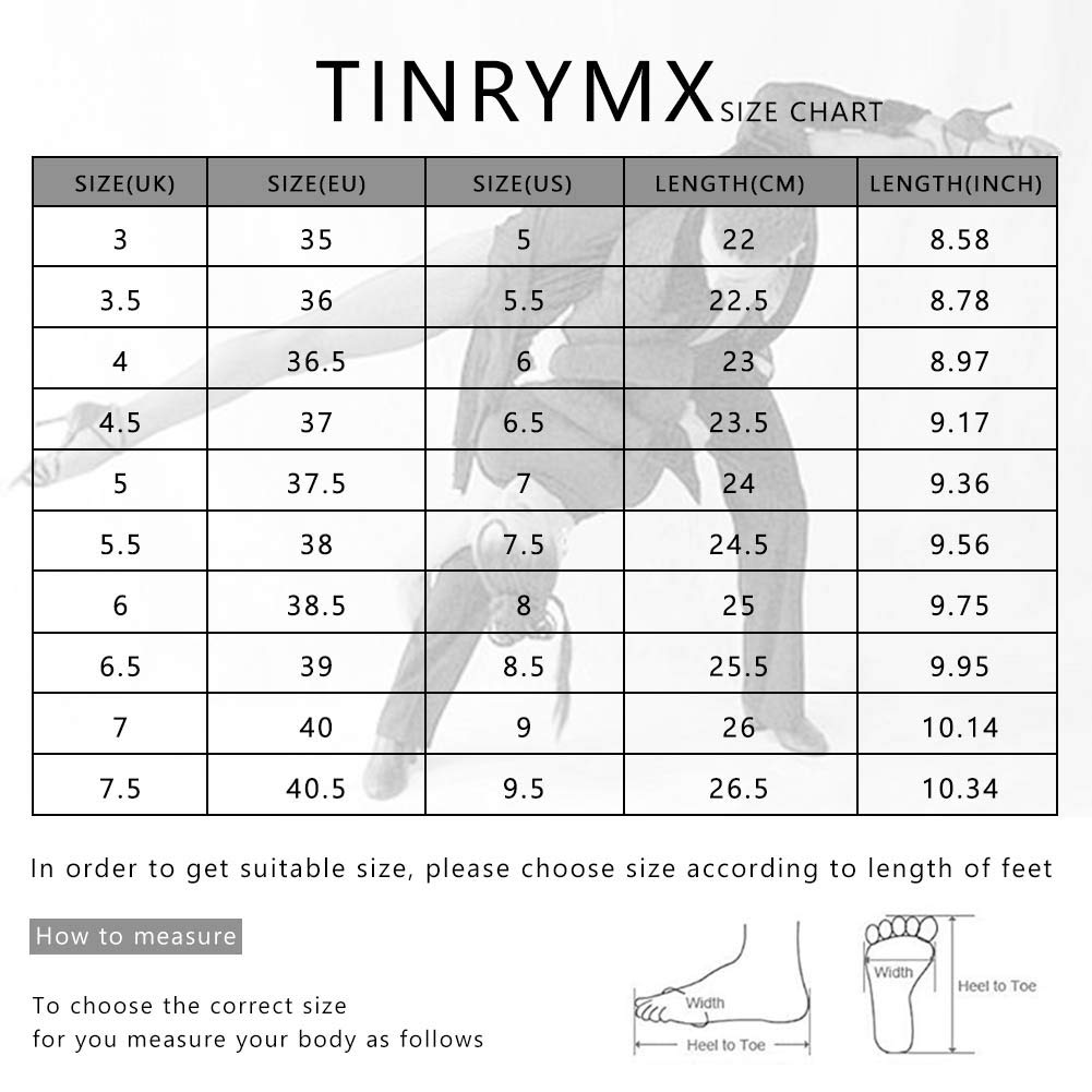 TINRYMX Latin Dance Shoes For Women Silk Satin Open Toe Ballroom Salsa Bachata Practice Dance Shoes,US 7