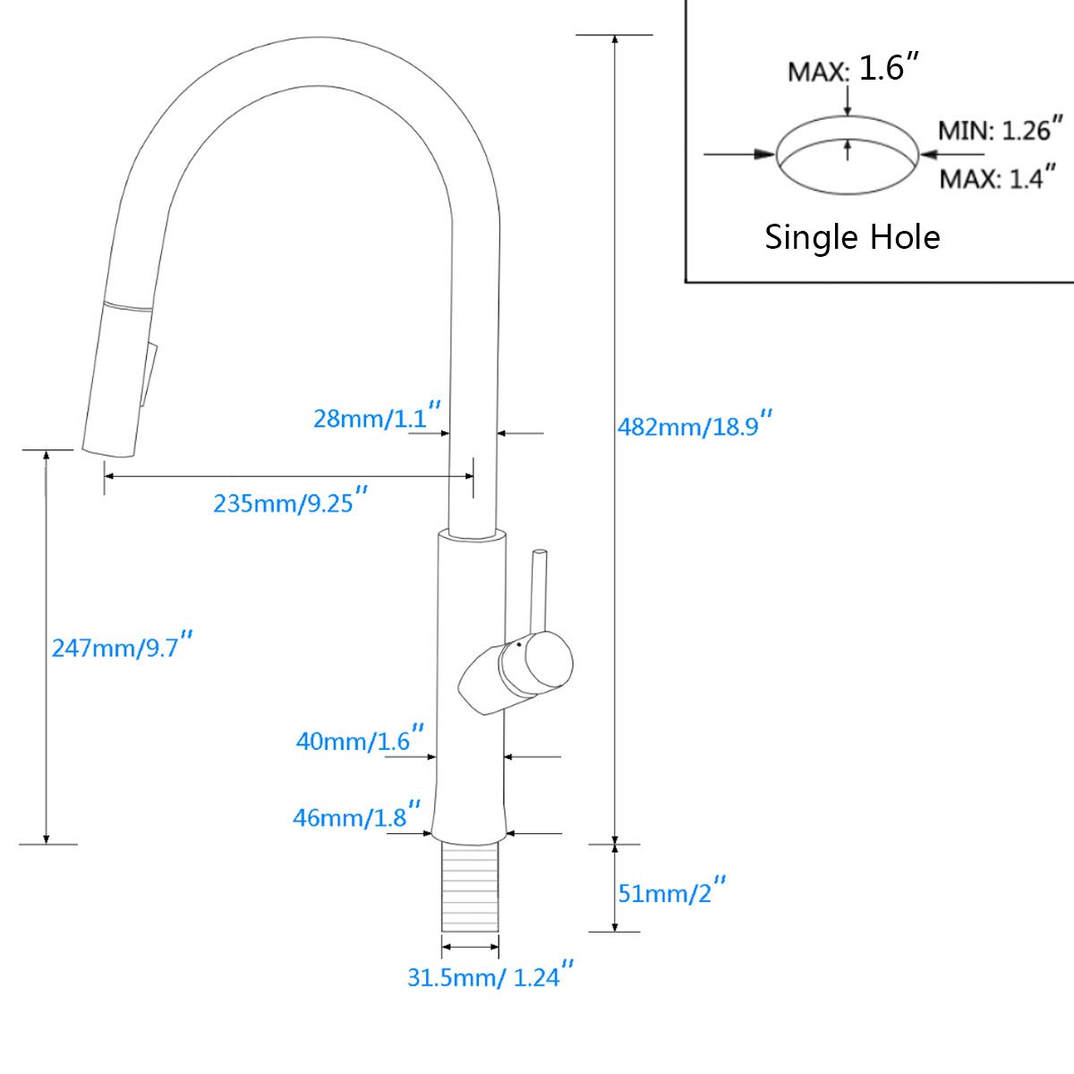 TRUSTMI Touch Kitchen Faucet, Kitchen Sink Faucet, Smart Kitchen Faucet Touch-On Activated, Single Hole Kitchen Faucet with 2 Function Pull Down Sprayer, Lead-Free Water Supply, Matte Black