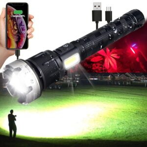 vastfire rechargeable flashlights high lumens 2000000 zoomable 2023 best floodlight spotlight strobe light lanterns brightest flashlight for emergencies camping power outage cars