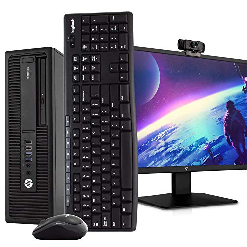 HP 800 G2 Desktop PC Computer, i5-6500, 16GB DDR4 RAM 512GB SSD, Windows 10 Pro, 23.6 FHD LED Monitor, 1080p Webcam,16GB Flash Drive, Wireless Keyboard & Mouse, WiFi (Renewed)