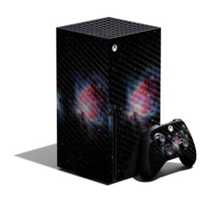 mightyskins carbon fiber skin compatible with xbox series x bundle - red giant | protective, durable textured carbon fiber finish | easy to apply, remove, and change styles | made in the usa