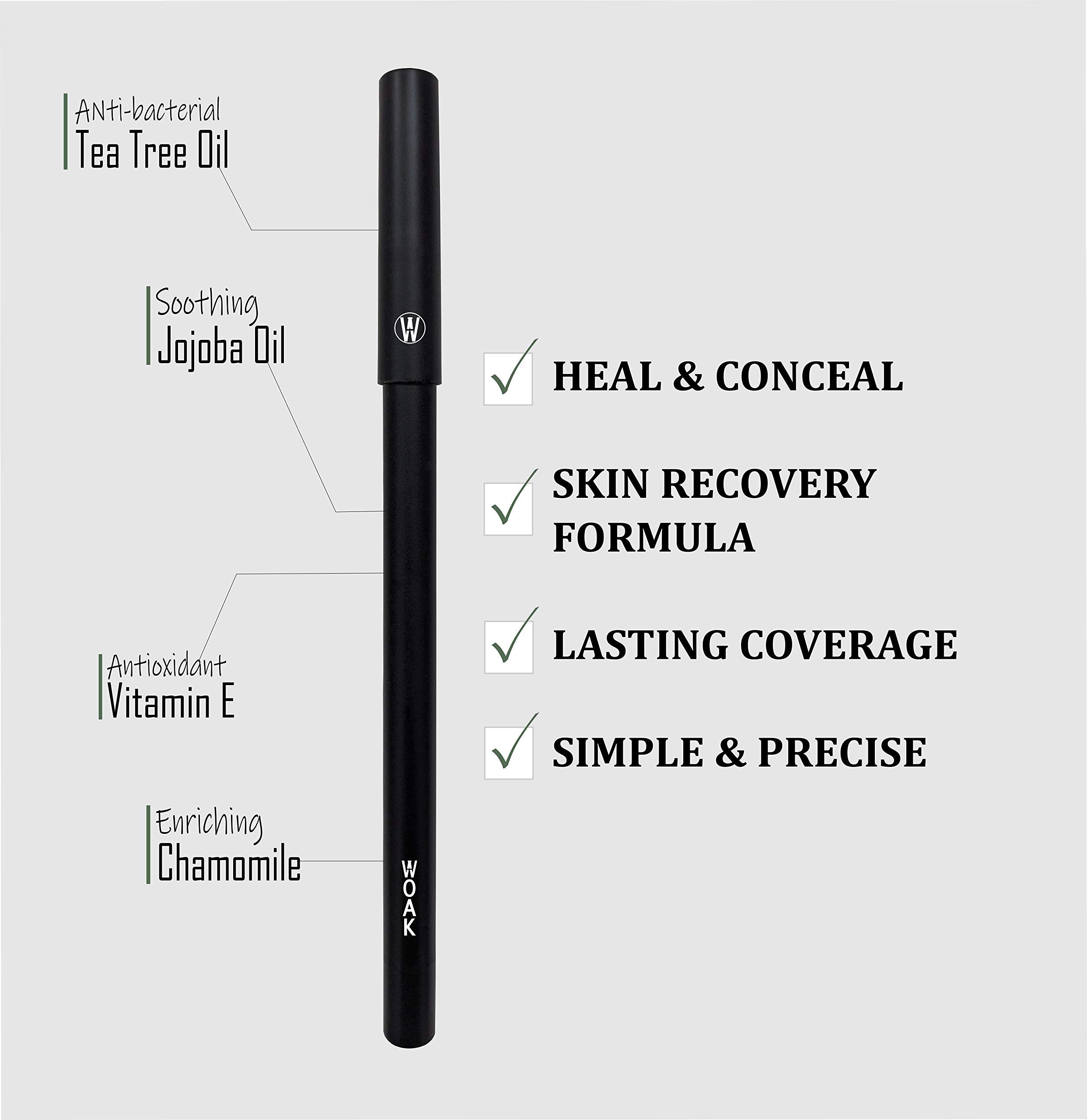 WOAK Stealth Fighter Pen - Concealer for Men – Hybrid Skin Care - Hide and Fight Blemishes (Medium)