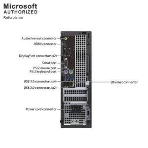 Dell OptiPlex 7050-SFF Intel Core i5-7500 3.4 GHz, 16GB RAM, 256GB Solid State Drive, DVDRW, Windows 10 Pro 64bit (Renewed)