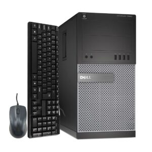 Dell Optiplex 7010 Tower Desktop Computer, Intel i7-3770 Upto 3.9GHz, HD Graphics 4000 4K Support, 32GB RAM, 256GB SSD, DisplayPort, HDMI, DVD, AC Wi-Fi, Bluetooth - Windows 10 Pro (Renewed)