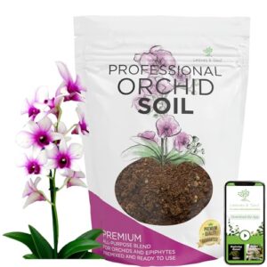 orchid soil premium all purpose blend | large 2.2 quarts | ready to use for orchids, bromeliads, epiphytic plants | lava, calcined clay and pinebark | made in usa