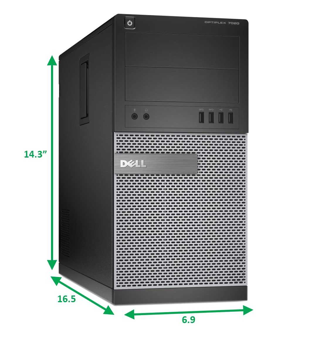 Dell Optiplex 7010 Tower Desktop Computer, Intel i7-3770 Upto 3.9GHz, HD Graphics 4000 4K Support, 16GB RAM, 1TB SSD, DisplayPort, HDMI, DVD, AC Wi-Fi, Bluetooth - Windows 10 Pro (Renewed)