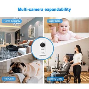 HelloBaby Monitor, Video Baby Monitor with Camera and Audio, 5” Large Display No Hacking Risks, Bright Night Vision, 2-Way Talk, Temperature, 8 Lullabies and 1000ft Long Range