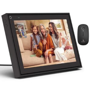 facebook portal holiday bundle, digital picture frame, smart video calling 10 inch touch screen display with alexa, black+ nexigo wireless mouse bundle