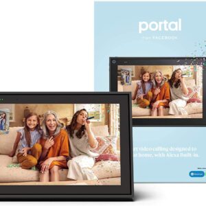 Facebook Portal Holiday Bundle, Digital Picture Frame, Smart Video Calling 10 Inch Touch Screen Display with Alexa, Black+ NexiGo Wireless Mouse Bundle