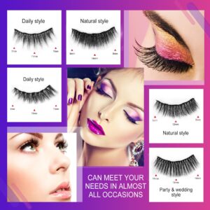 Vanalia Magnetic Eyelashes with Eyeliner,Magnetic Eyelashes and Lashes Kit,3D 5D False Lashes, 5 Pairs with Tweezers, Easy to Wear-No Glue Needed