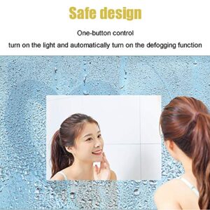 Bathroom Mirror, Square Smart Wall Mounted Vanity Mirror,Stepless Induction Anti-Fog Makeup Mirror With Lights (35×35inch)