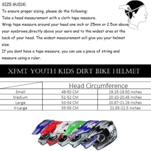 TCT-MT DOT Youth Kids ATV Motocross Offroad Street Helmet Full Face Motorcycle Off-Road ATV Helmet Dirt Bike Motocross Helmet+Gloves+Goggles