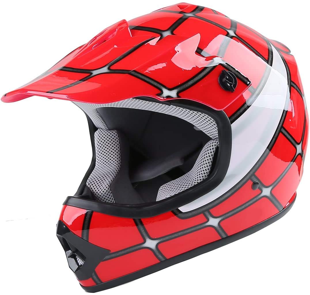 TCT-MT DOT Youth Kids ATV Motocross Offroad Street Helmet Full Face Motorcycle Off-Road ATV Helmet Dirt Bike Motocross Helmet+Gloves+Goggles