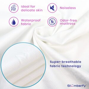 Waterproof Mattress Protector by Slumberfy | Hypoallergenic Bamboo Mattress Protector | Natural + Breathable Jacquard Fabric | King Mattress Cover – 76x80”