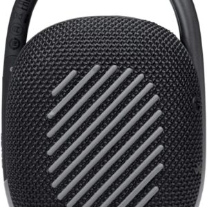 JBL Clip 4 Portable Bluetooth Wireless Speaker Bundle with divvi! Protective Hardshell Case - Black